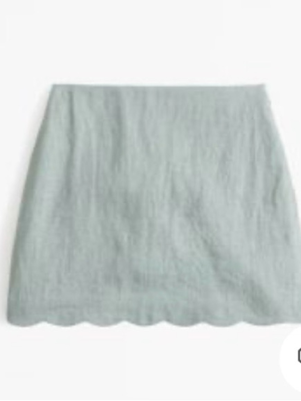 A&F Linen Collection Women's Scallop Hem Linen Blend Skort in Sage